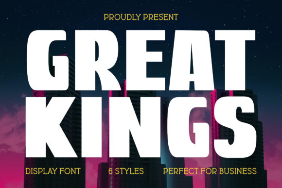 Great Kings: A Bold Display Font for Editorial Design and Digital Publishing