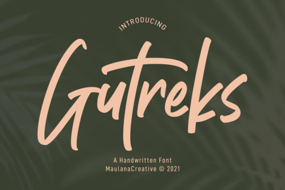 Gutreks: A Brushed Display Font That Brings Personality to Branding