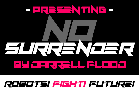 No Surrender: A Bold Display Font for Crafters and Product Designers