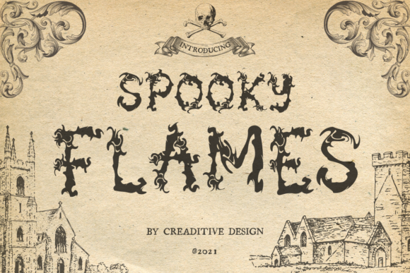 Spooky Flames: A Bold Display Font for Halloween Campaigns and Brand Visuals