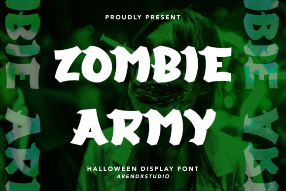 Zombie Army: A Bold Display Font for Web Design Projects